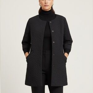 PINKO | Quilted Chevron Snap Closure Short Sleeve Jacket